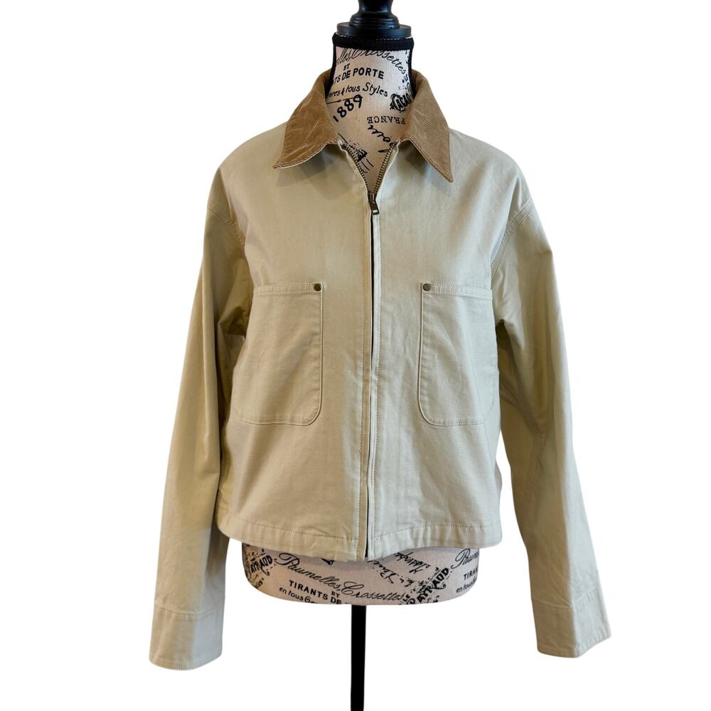Uniqlo Women's Zip Up Short
Crop Jacket Natural size M